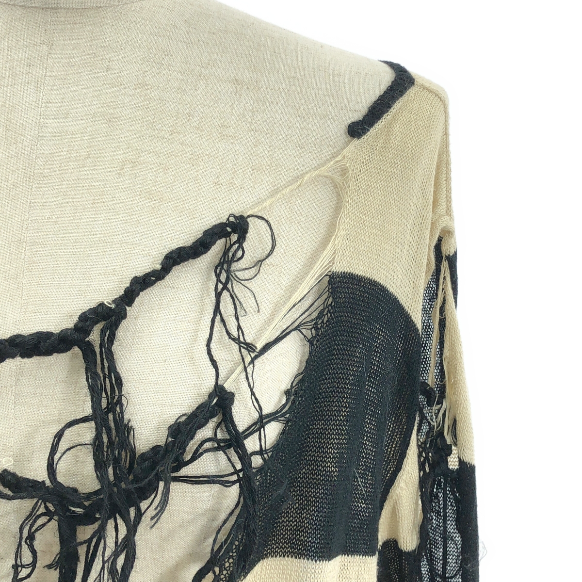 NOZOMI ISHIGURO / ノゾミイシグロ デストロイ加工 ボーダー ニット