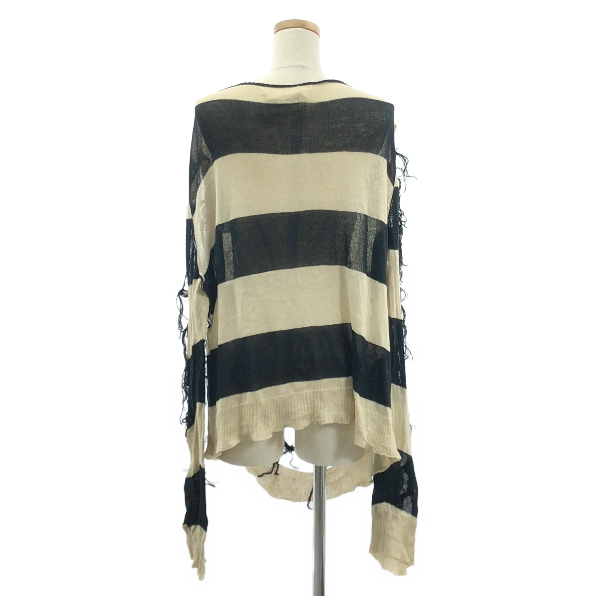 NOZOMI ISHIGURO / ノゾミイシグロ デストロイ加工 ボーダー ニット