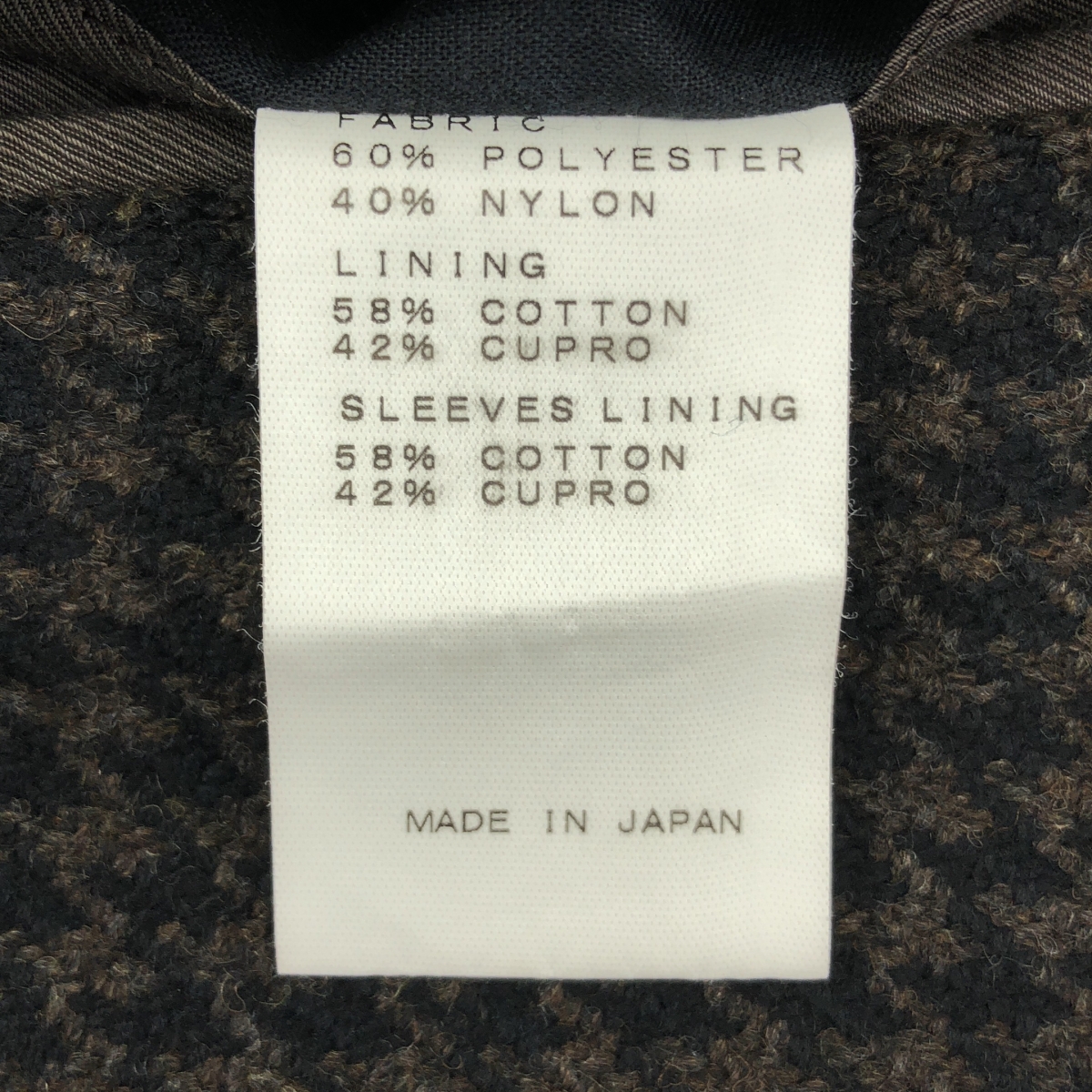 RING JACKET / リングジャケット ハウンドトゥース ウール チェスターコート