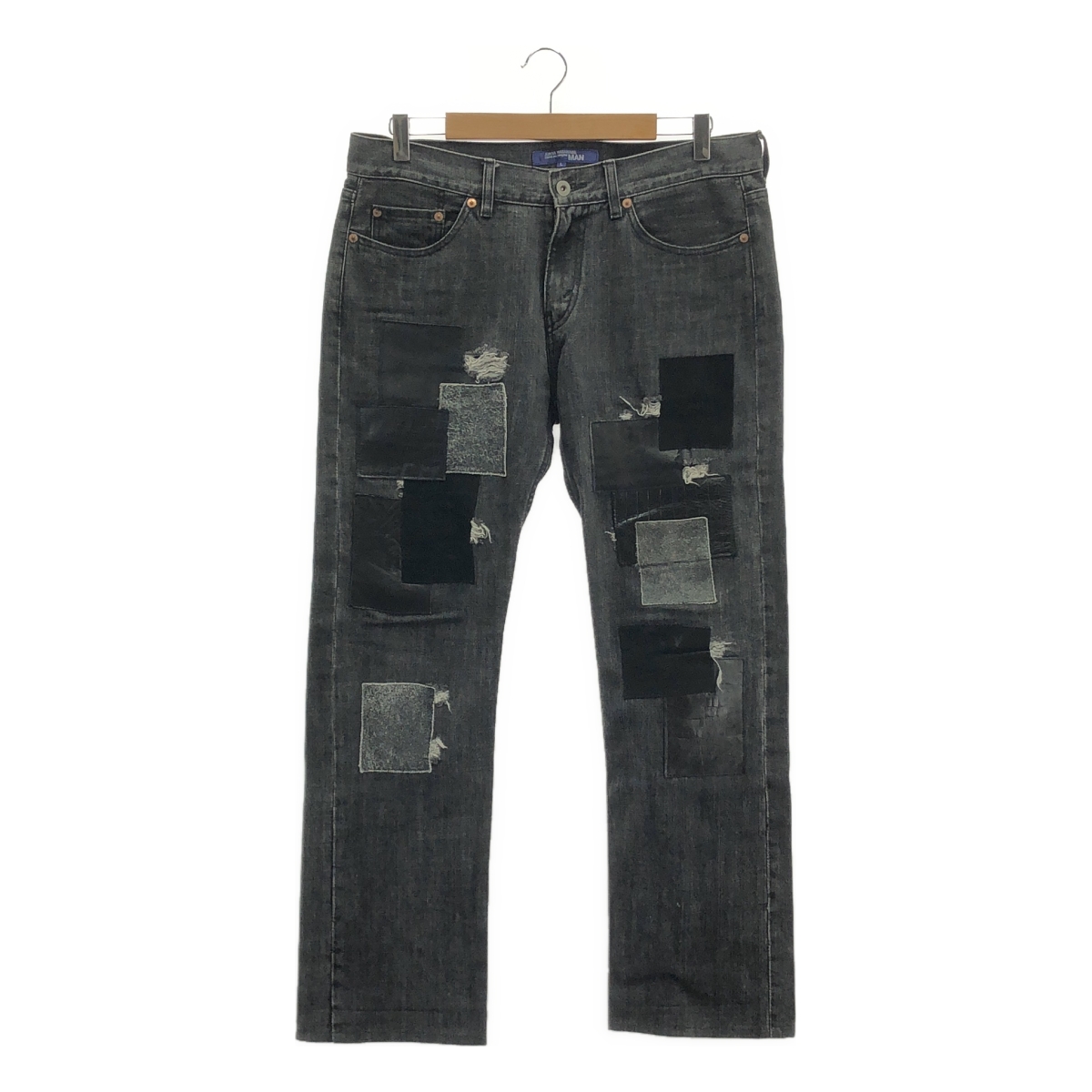 JUNYA WATANABEパッチワーク ハンドバッグ コムデギャルソン レザー コムデギャルソンジュンヤワタナベ/ハンドバッグ/黒/レザー/型番