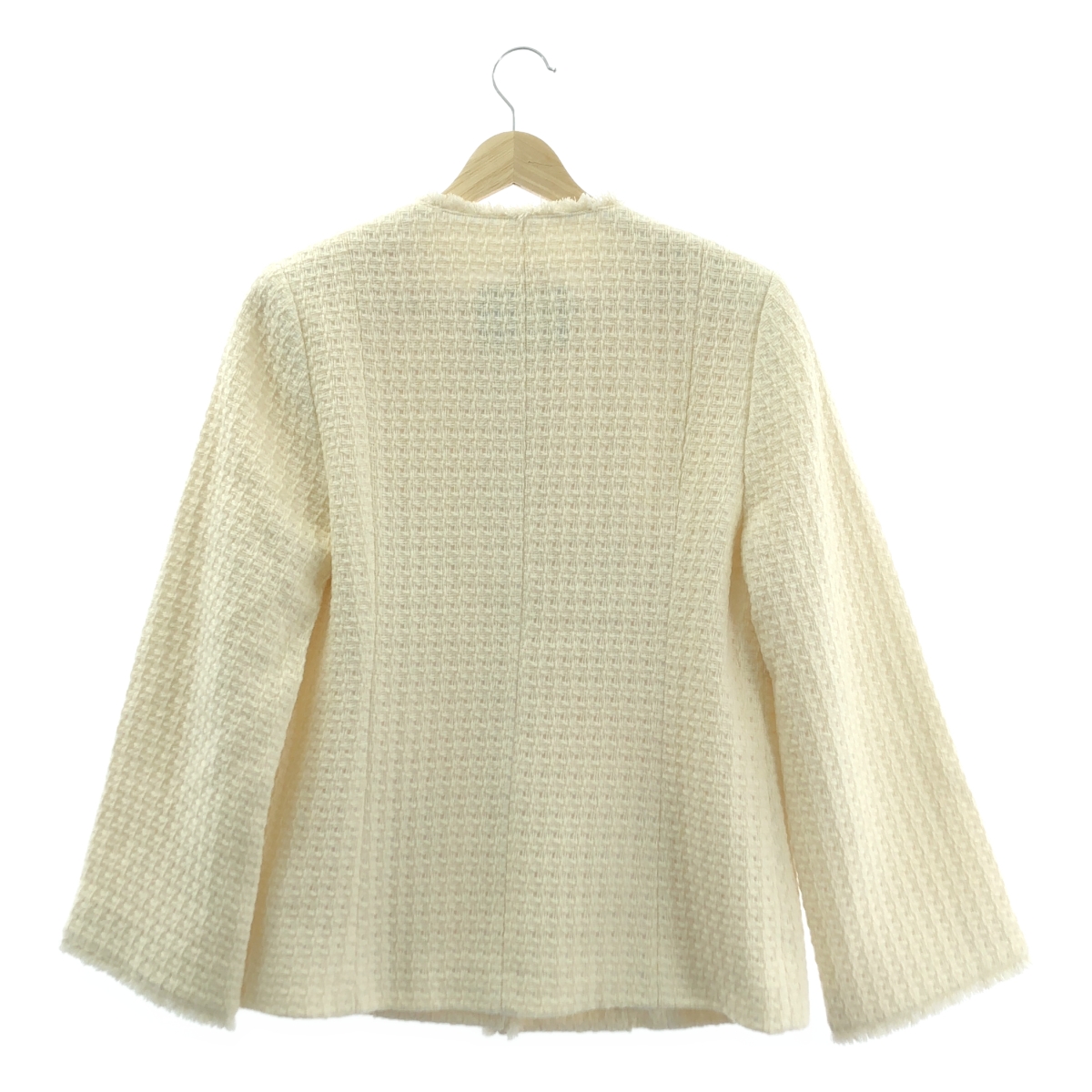 その他 ウール フリンジ ノーカラージャケット