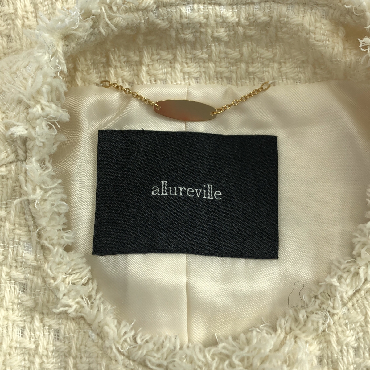 その他 ウール フリンジ ノーカラージャケット