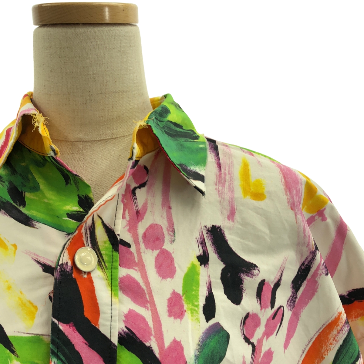 MARNI / マルニ 総柄 オーバーシルエット カットオフ シャツ ワンピース