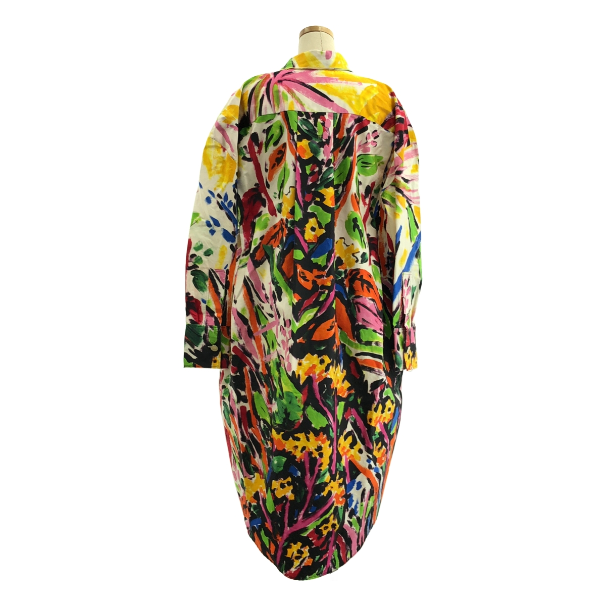 MARNI / マルニ 総柄 オーバーシルエット カットオフ シャツ ワンピース