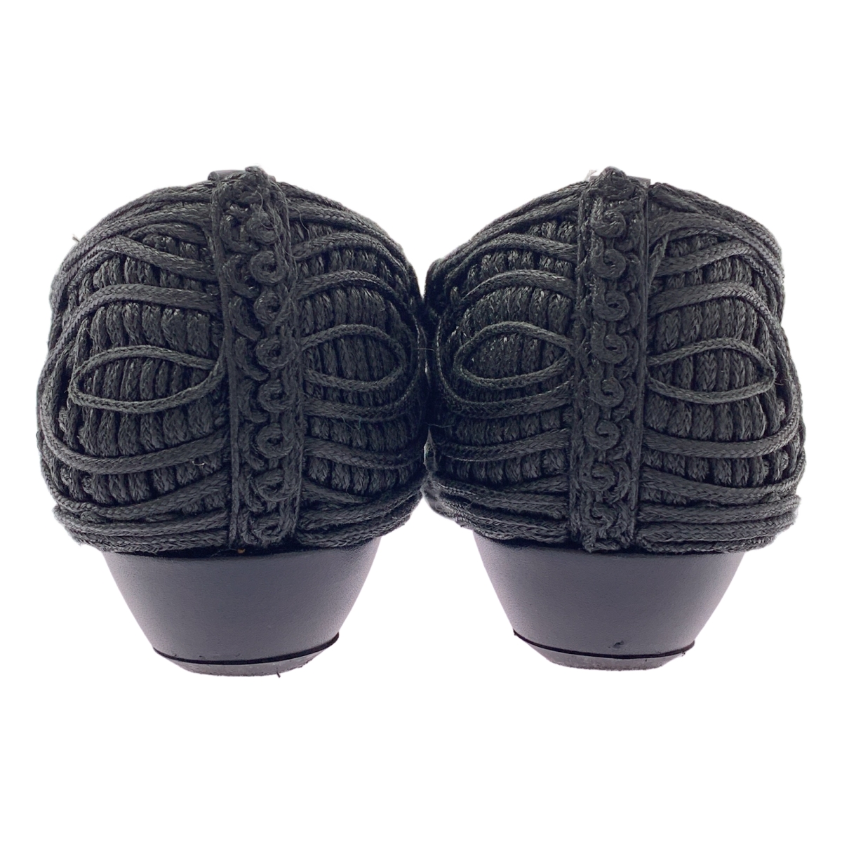 Mame Kurogouchi / マメクロゴウチ Cord Embroidery Egg Heel Pumps / エンブロイダリー フラットシューズ