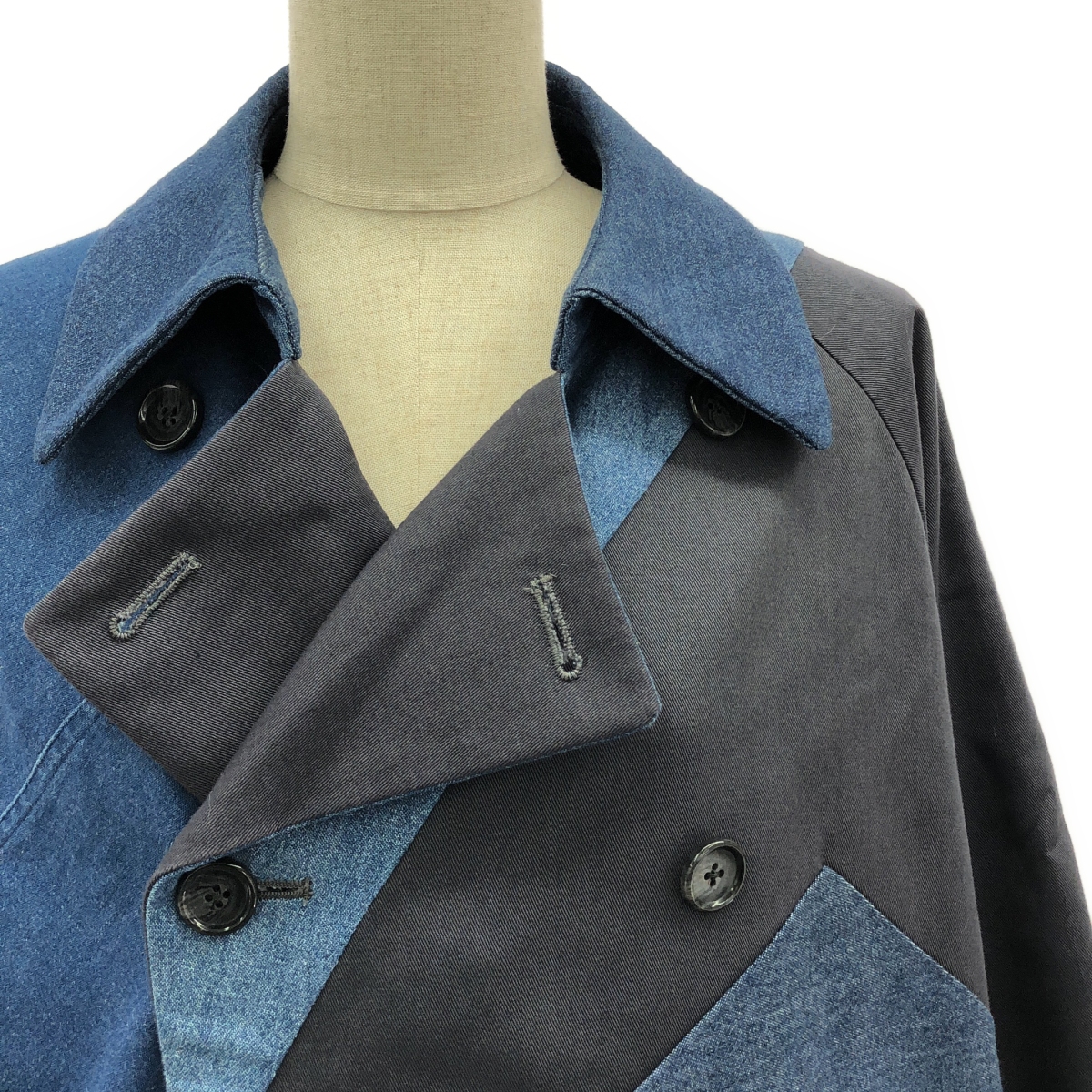 YEAH RIGHT!! / イエーライト パッチワーク ダブルブレスト デニムジャケット