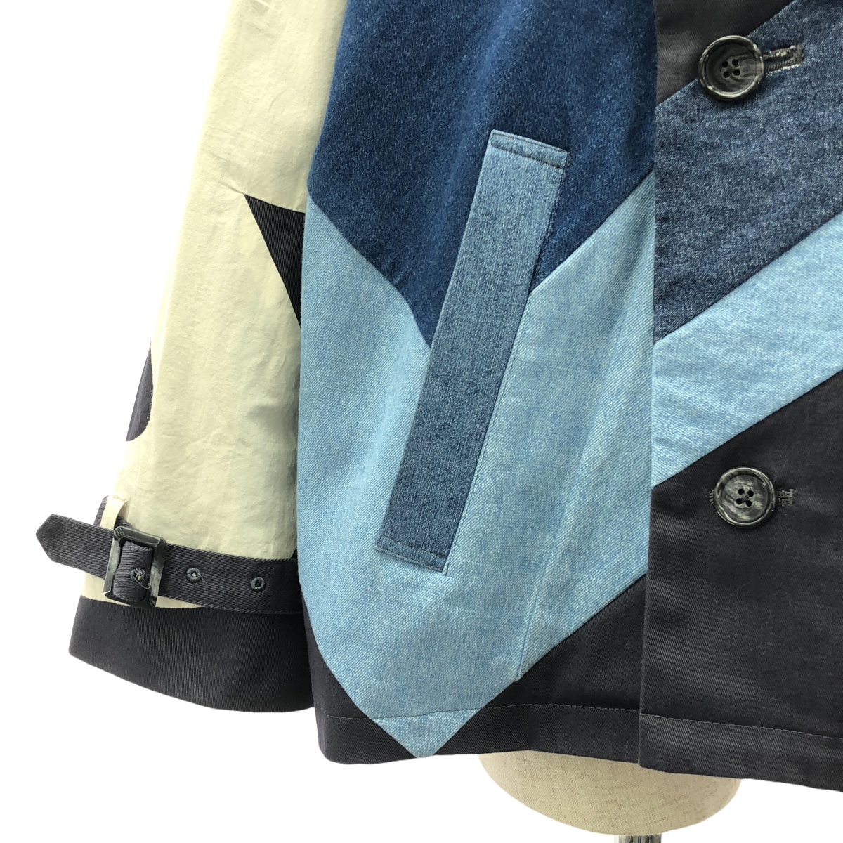 YEAH RIGHT!! / イエーライト パッチワーク ダブルブレスト デニムジャケット