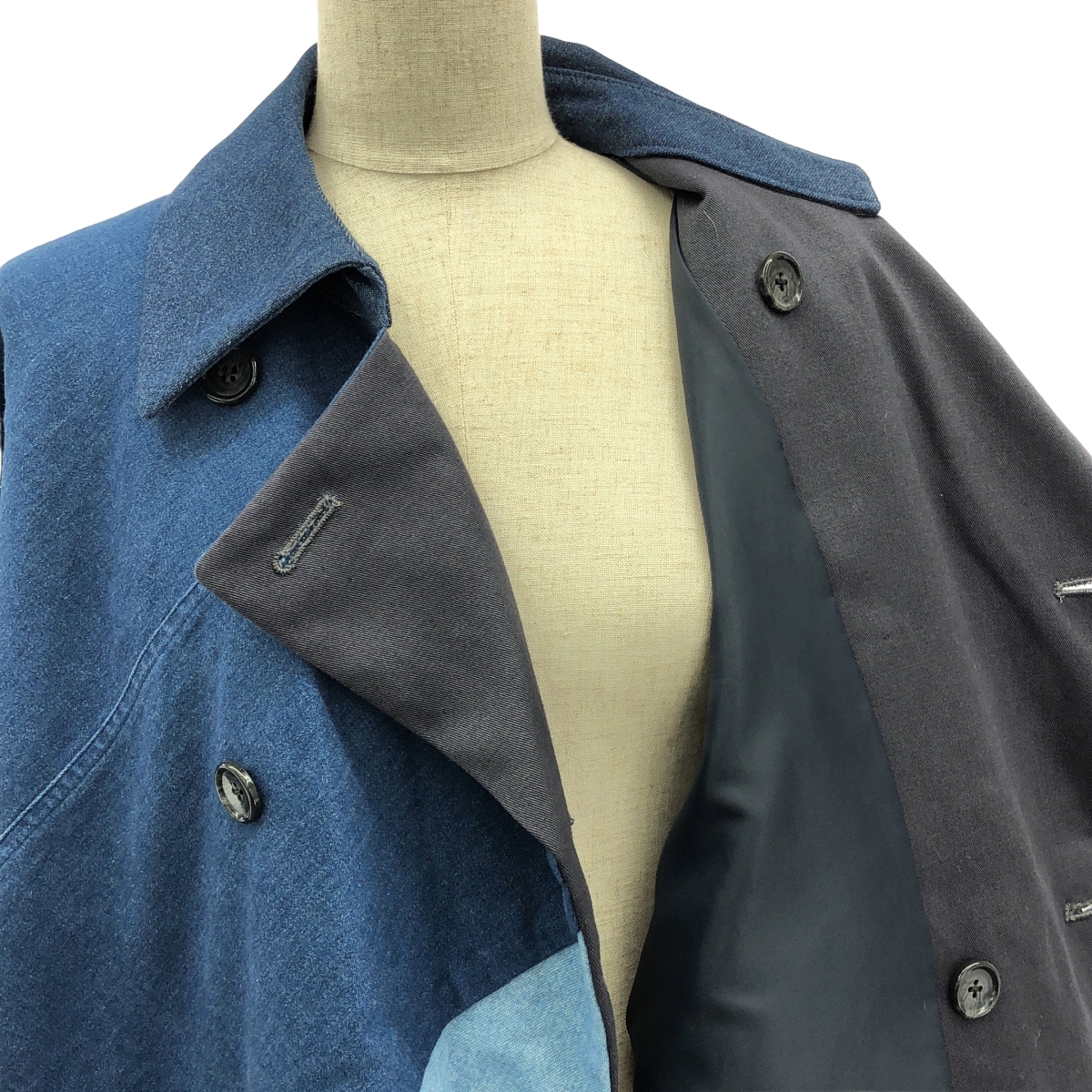 YEAH RIGHT!! / イエーライト パッチワーク ダブルブレスト デニムジャケット