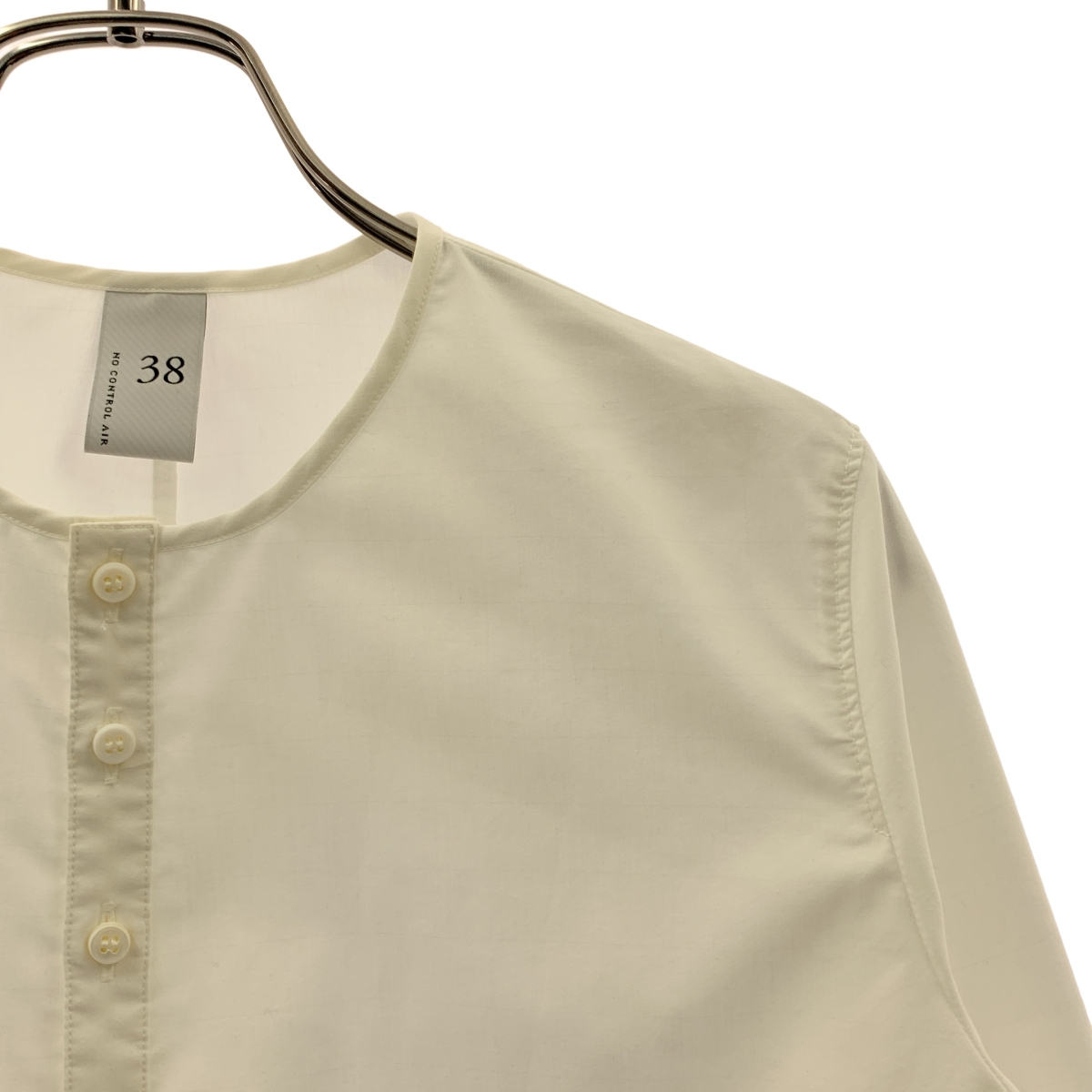 NO CONTROL AIR / ノーコントロールエア コットン混 ノーカラーシャツ