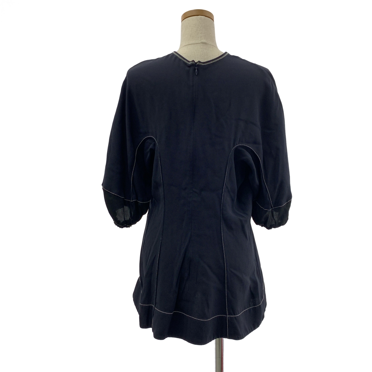 MARNI / マルニ レーヨン アセテート ステッチワーク ボリュームスリーブ ブラウス