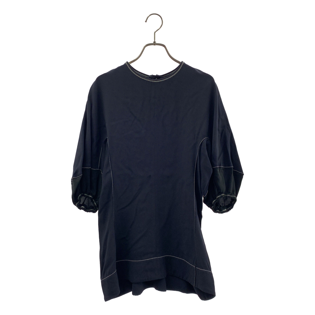 MARNI / マルニ レーヨン アセテート ステッチワーク ボリュームスリーブ ブラウス