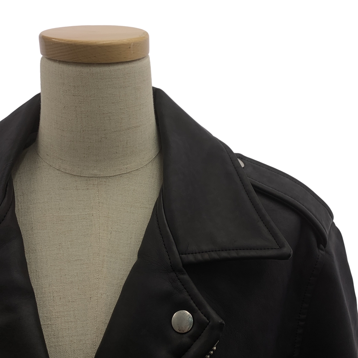 JUNYA WATANABE COMME des GARCONS / ジュンヤワタナベ レザー スタッズ ダブルライダース ジャケット / 総裏地