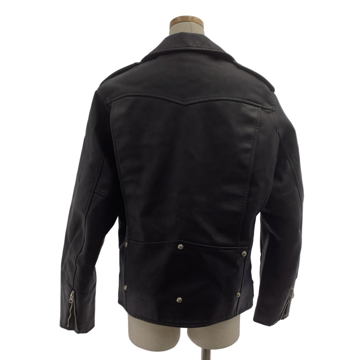 JUNYA WATANABE COMME des GARCONS / ジュンヤワタナベ レザー スタッズ ダブルライダース ジャケット / 総裏地