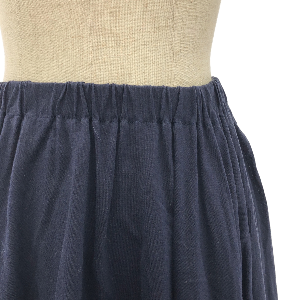 tricot COMME des GARCONS / トリココムデギャルソン 異素材 切替 変形 ウエストゴム スカラップ スカート