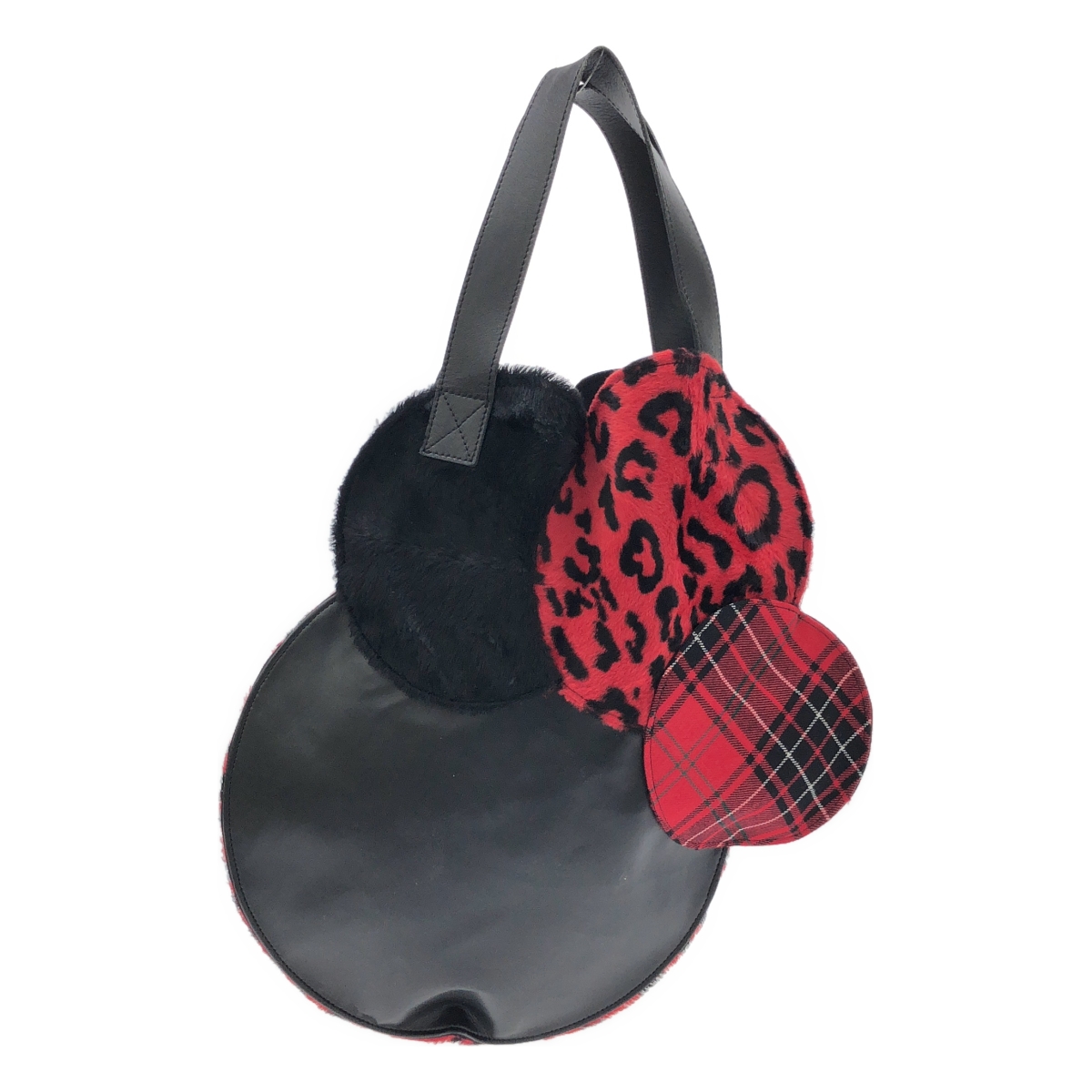 JUNYA WATANABE COMME des GARCONS / ジュンヤワタナベ レザー 異素材 切替 ジップポケット パッチ サークル ハンド トートバッグ