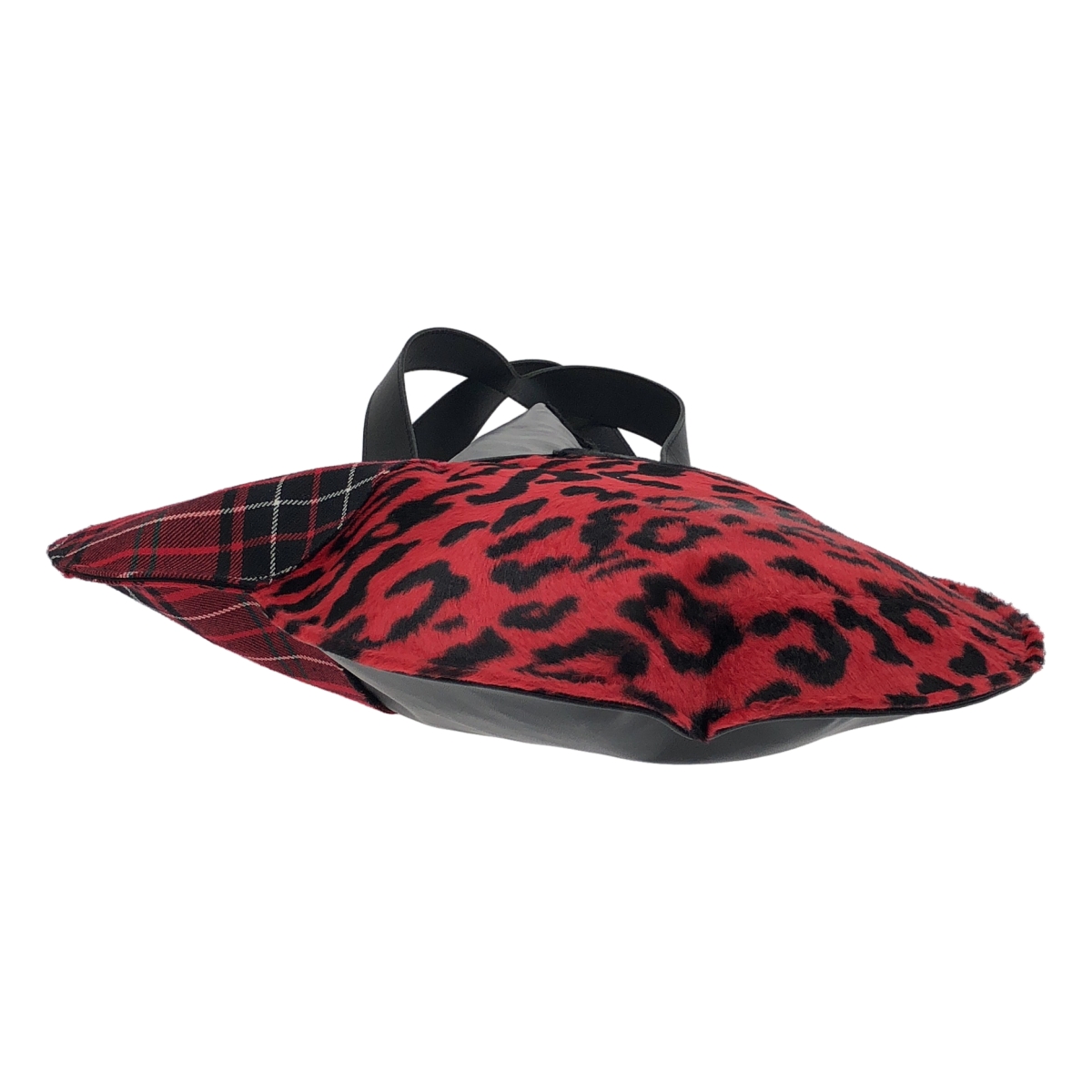 JUNYA WATANABE COMME des GARCONS / ジュンヤワタナベ レザー 異素材 切替 ジップポケット パッチ サークル ハンド トートバッグ