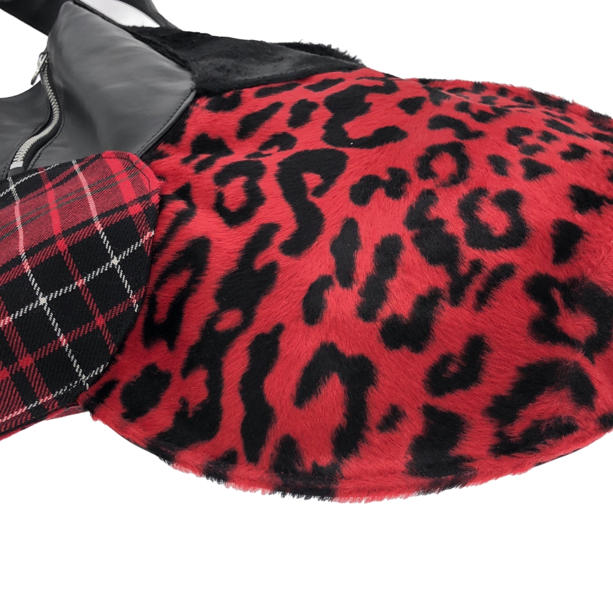 JUNYA WATANABE COMME des GARCONS / ジュンヤワタナベ レザー 異素材 切替 ジップポケット パッチ サークル ハンド トートバッグ