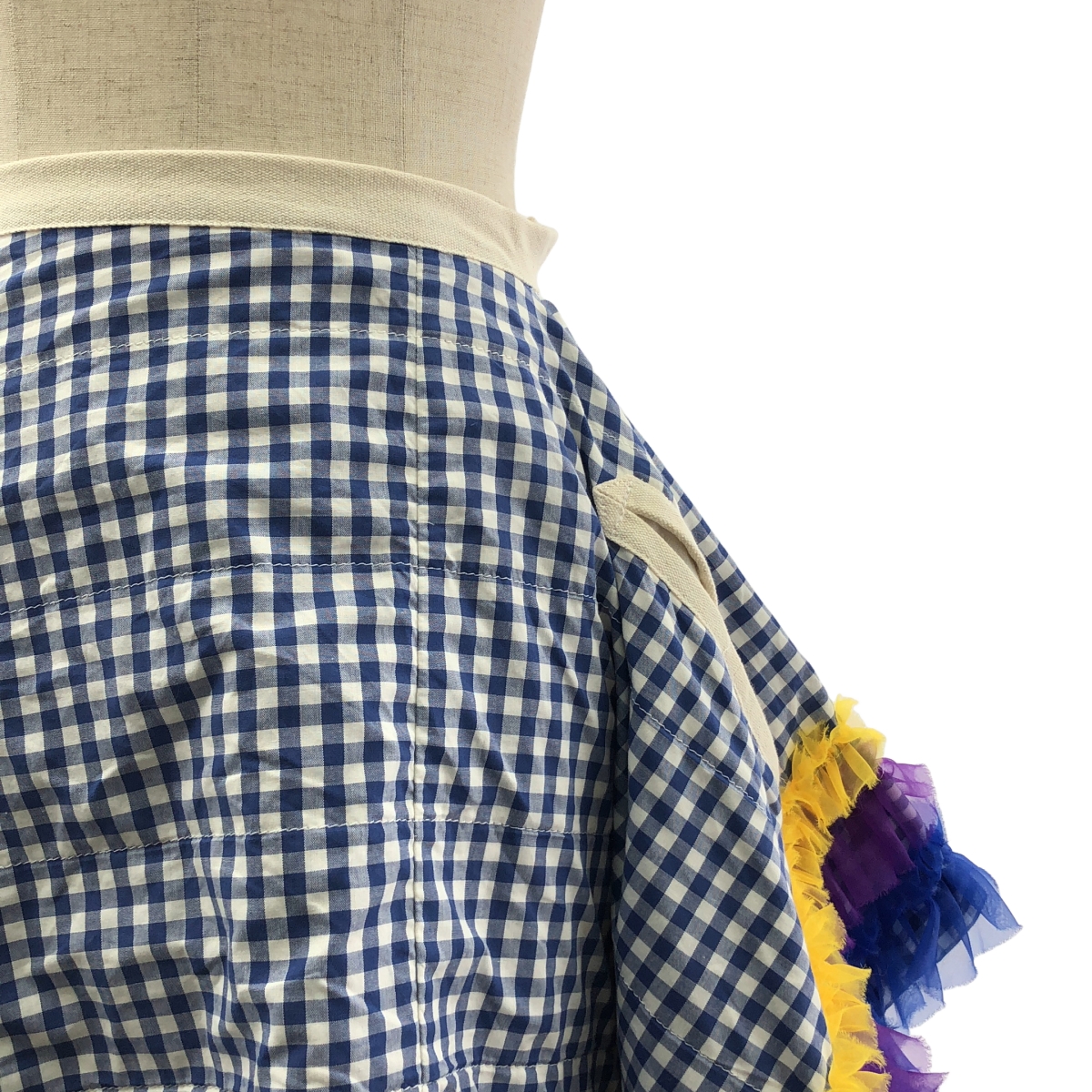 tricot COMME des GARCONS / トリココムデギャルソン チェック チュールドッキング 変形 スカート