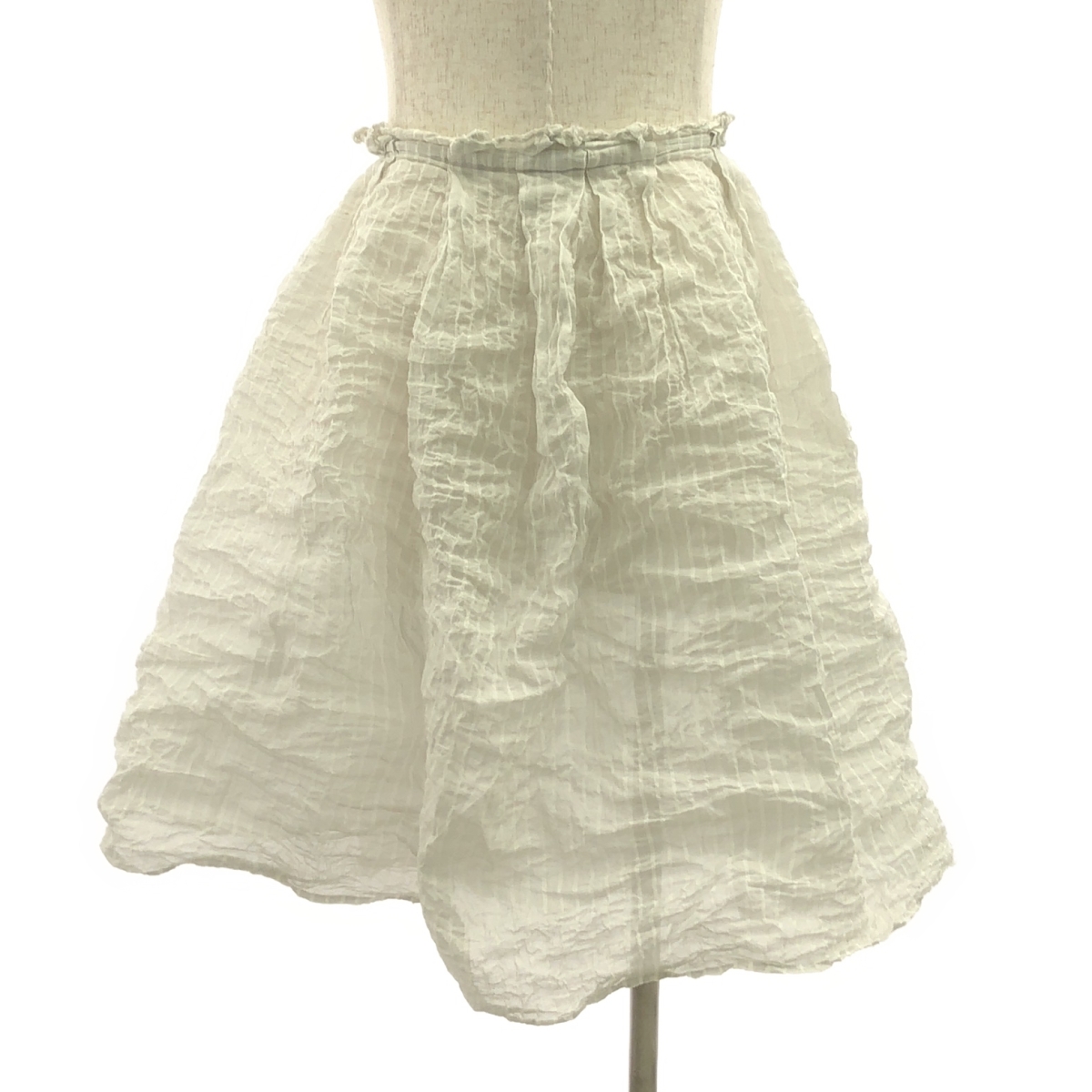 TOUJOURS / トゥジュー ストライプ シアー ボリューム スカート