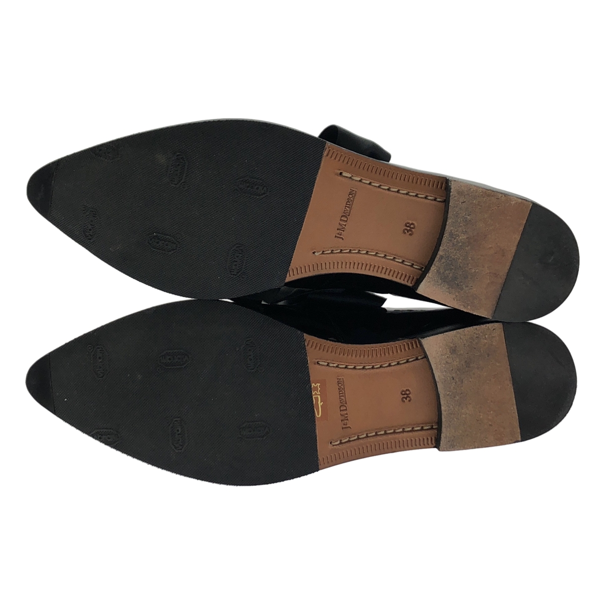 J&M DAVIDSON / ジェイアンドエムデヴィッドソン パテントレザー リボン スタッズ レースアップシューズ