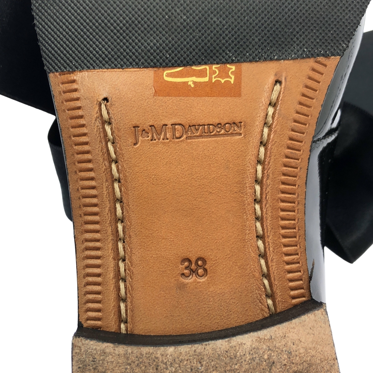 J&M DAVIDSON / ジェイアンドエムデヴィッドソン パテントレザー リボン スタッズ レースアップシューズ