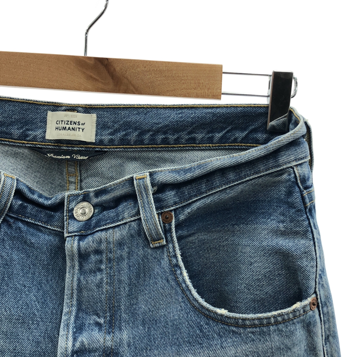 Deuxieme Classe / ドゥーズィエムクラス 【 CITIZENS OF HUMANITY / シチズンズ オブ ヒューマニティー 】 PONYBOY / ダメージ加工 レザーパッチ デニムパンツ