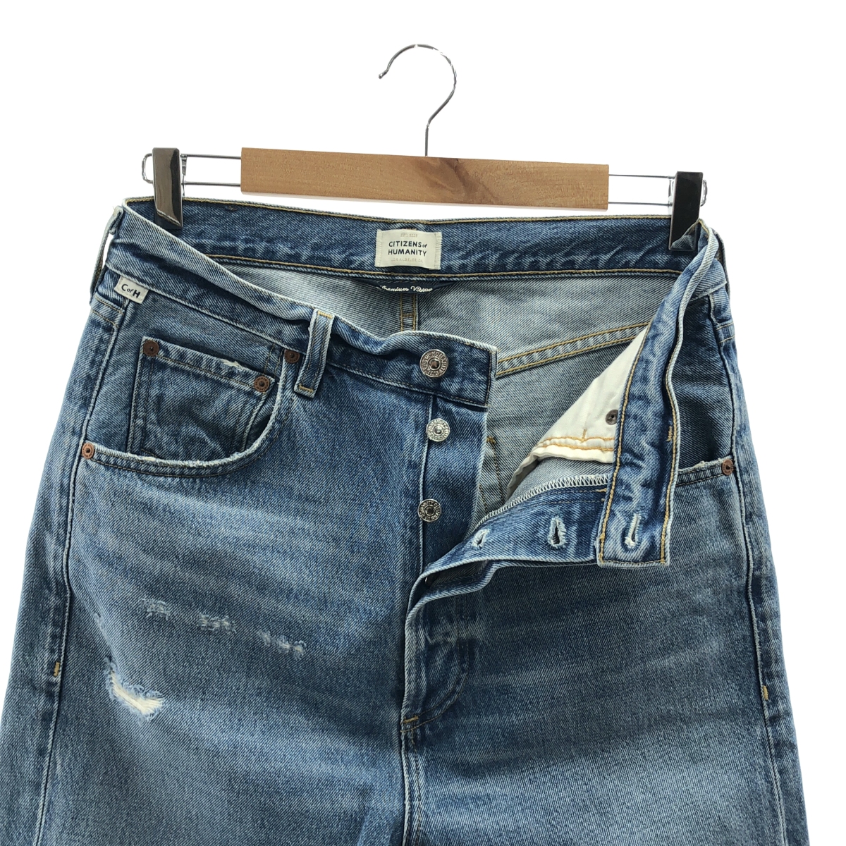 Deuxieme Classe / ドゥーズィエムクラス 【 CITIZENS OF HUMANITY / シチズンズ オブ ヒューマニティー 】 PONYBOY / ダメージ加工 レザーパッチ デニムパンツ