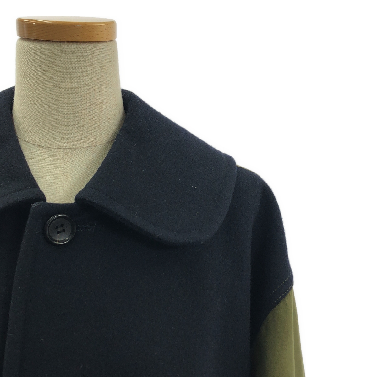 JUNYA WATANABE COMME des GARCONS / ジュンヤワタナベ ウール切替 ラウンドカラー モッズコート