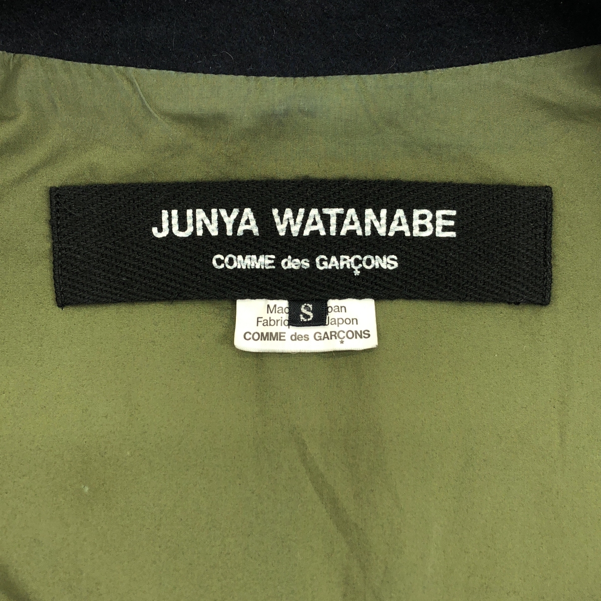 JUNYA WATANABE COMME des GARCONS / ジュンヤワタナベ ウール切替 ラウンドカラー モッズコート