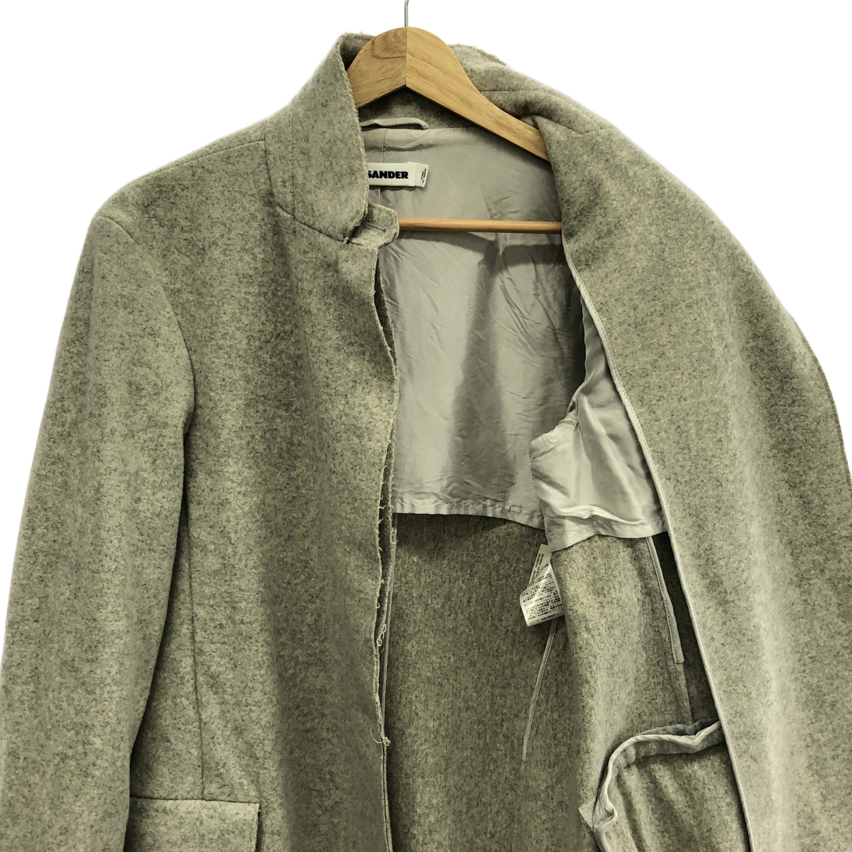 JIL SANDER / ジルサンダー カットアウト ウール ロングコート