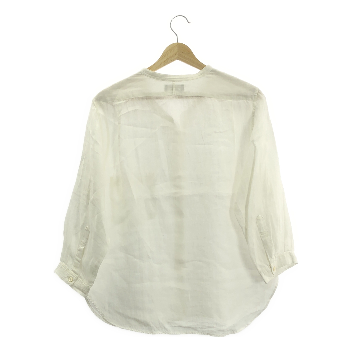 MARGARET HOWELL / マーガレットハウエル リネン バンドカラー シャツ ブラウス