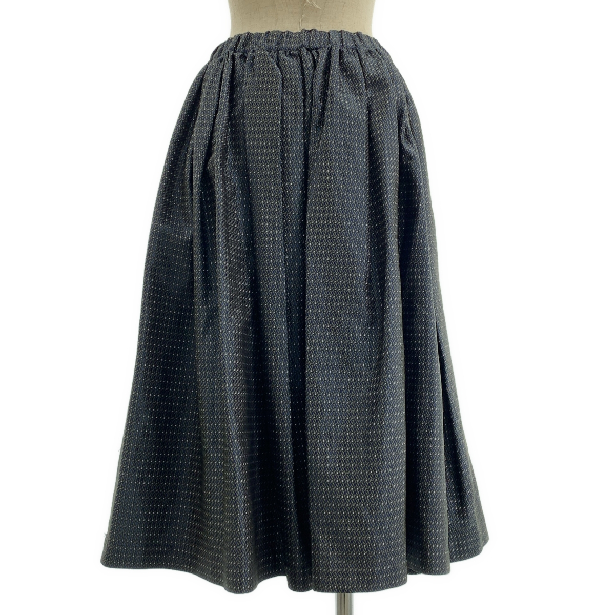 COMME des GARCONS / コムデギャルソン アセテート ジャガード ドローストリング ボリューム スカート