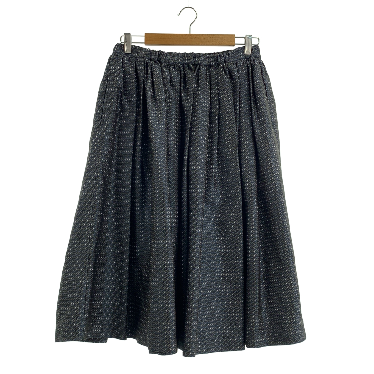 COMME des GARCONS / コムデギャルソン アセテート ジャガード ドローストリング ボリューム スカート