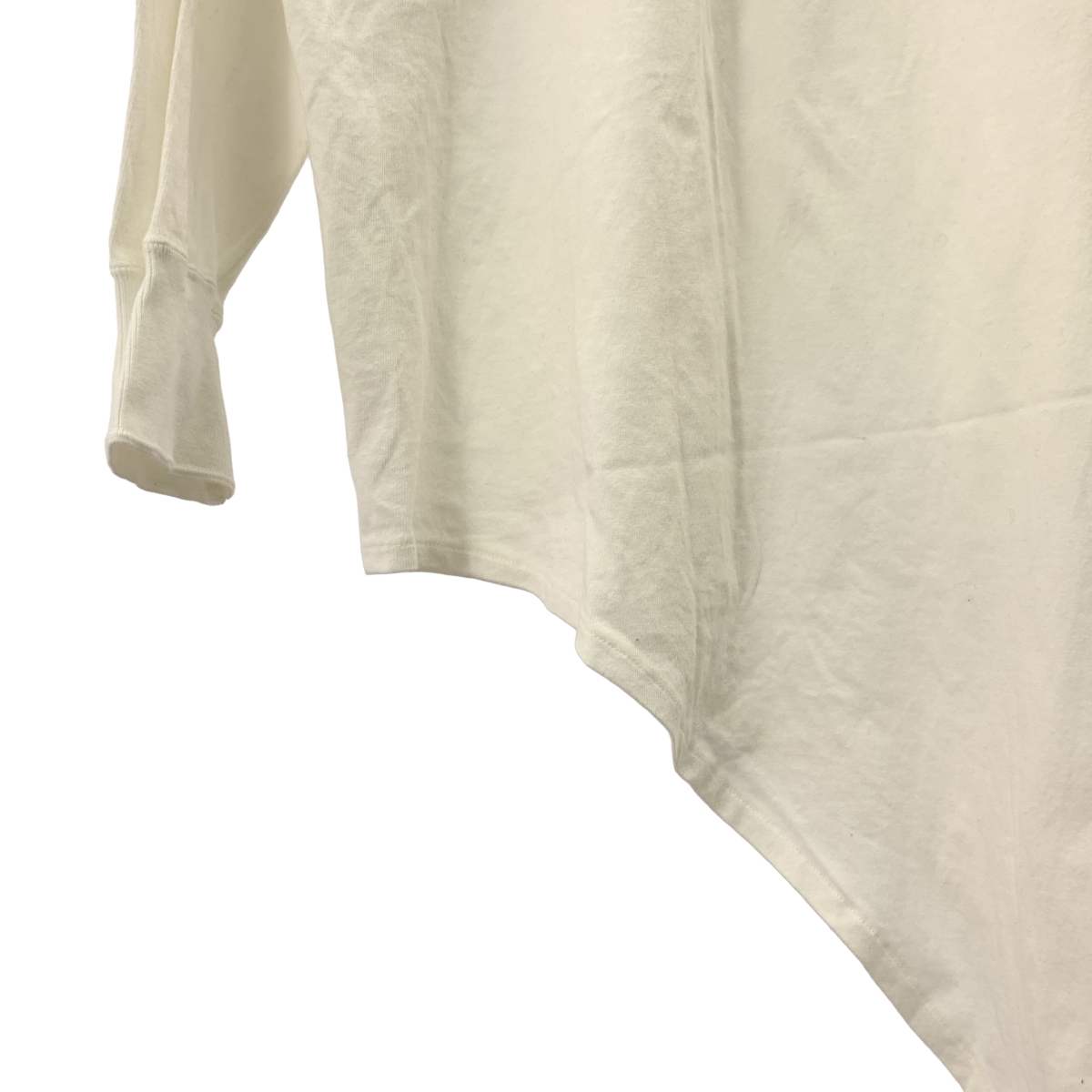 JoICEADDED / ジョイスアディッド コットン アシンメトリー ハイネック オーバー カットソー