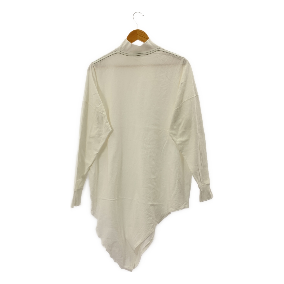 JoICEADDED / ジョイスアディッド コットン アシンメトリー ハイネック オーバー カットソー