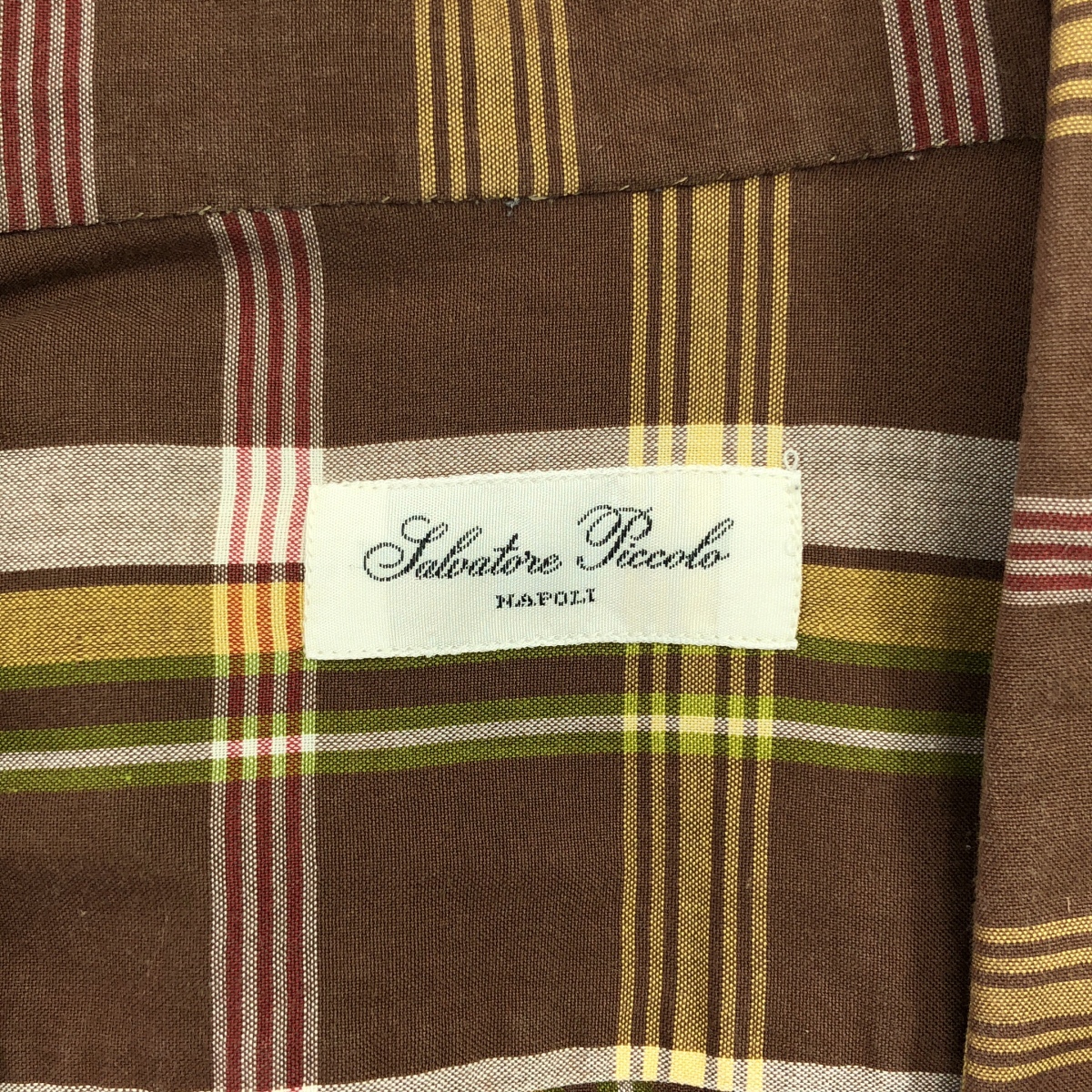 Salvatore Piccolo / サルバトーレピッコロ ホリゾンタルカラー コットン チェック シャツ