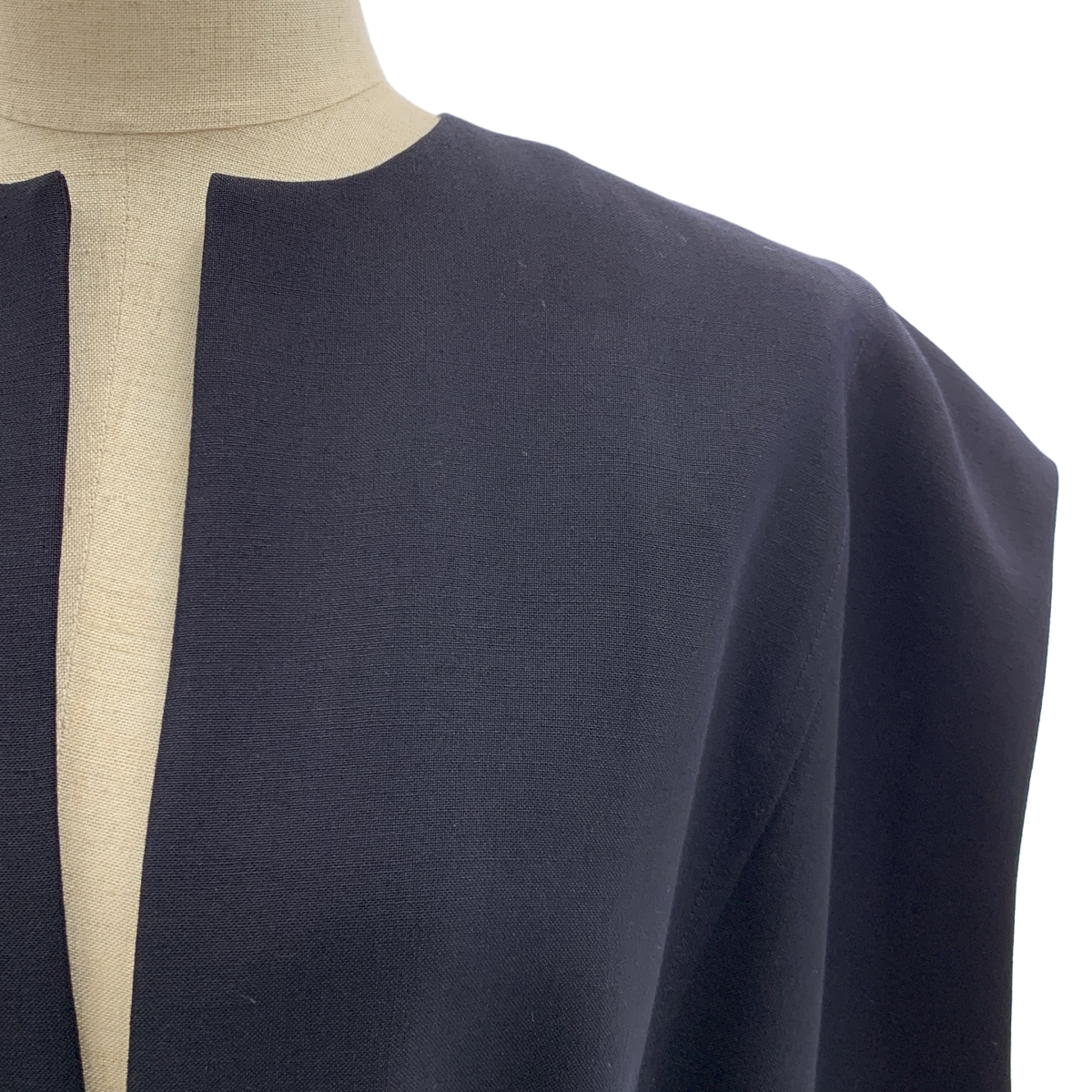 BLAMINK / ブラミンク ウールモヘヤスリットネックワンピース