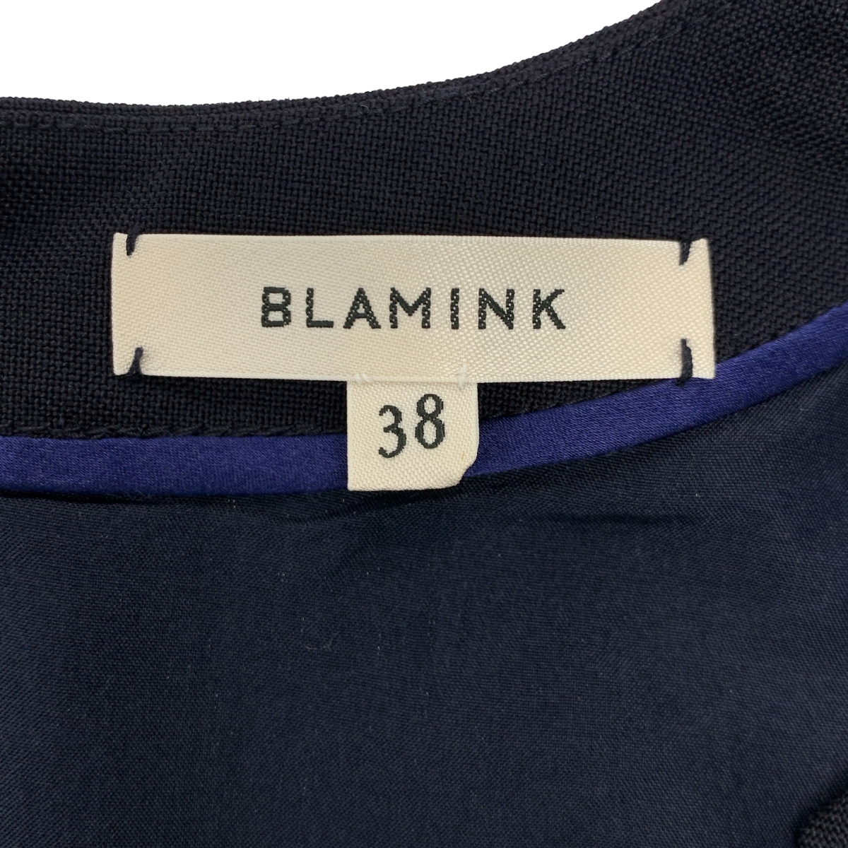 BLAMINK / ブラミンク ウールモヘヤスリットネックワンピース