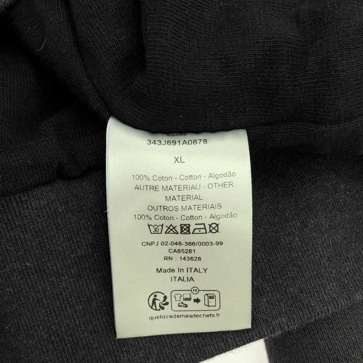 Dior / ディオール ダメージ加工 ロゴ プリント パーカー