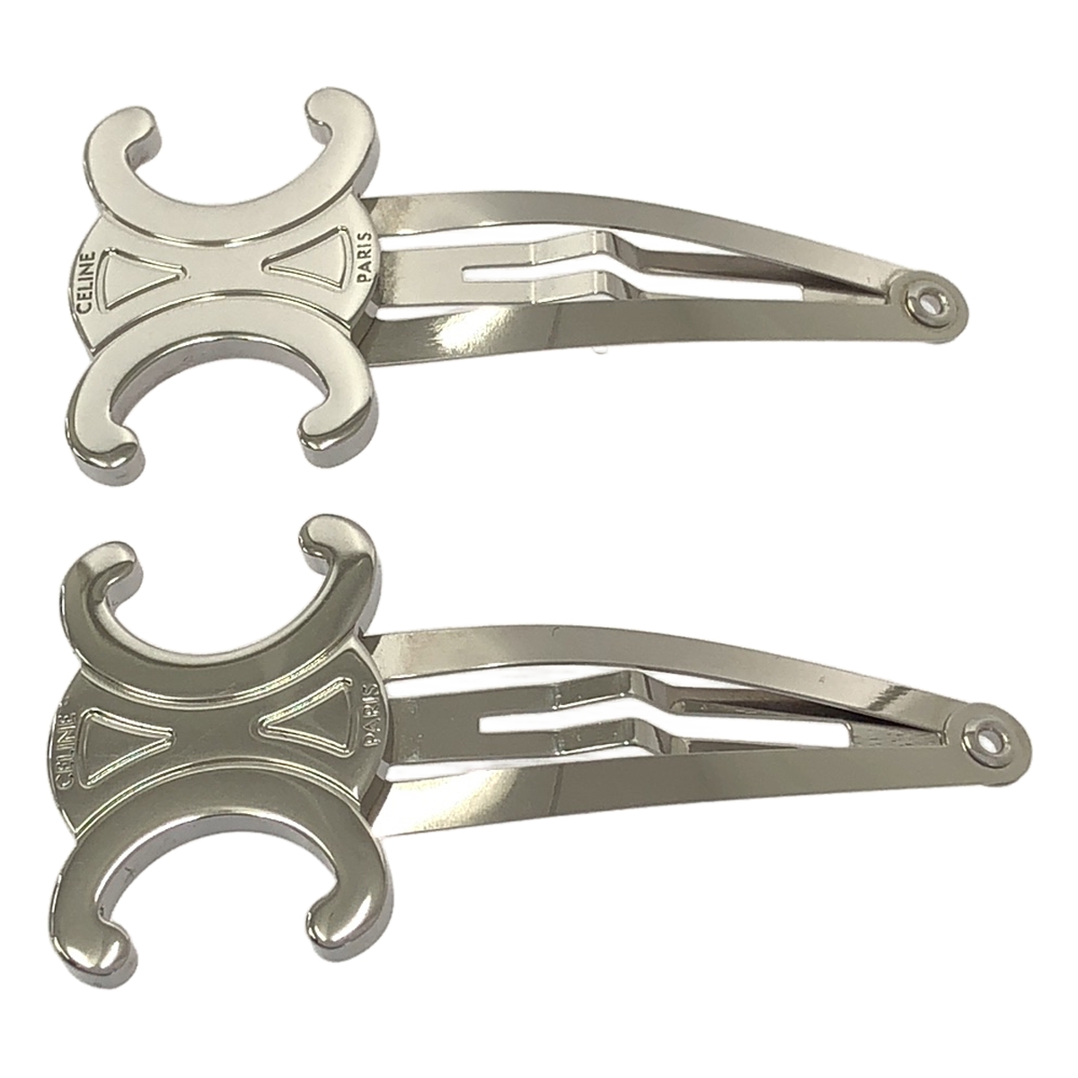 CELINE / セリーヌ トリオンフ スナップ ヘアクリップ 2本セット