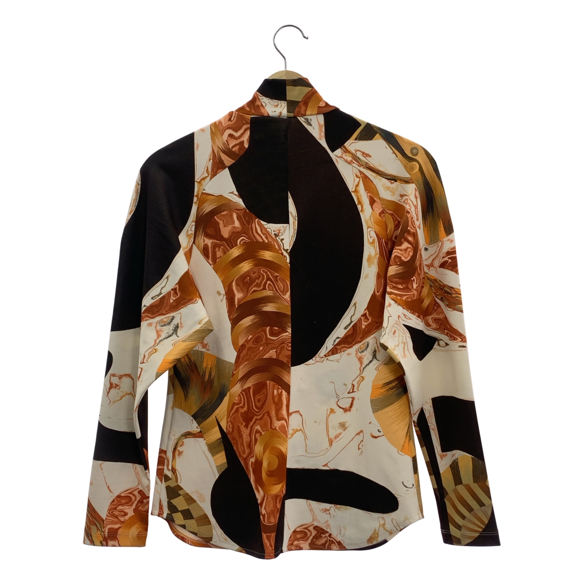 Mame Kurogouchi / マメクロゴウチ Marble Print High Neck Jersey Top マーブルプリント ハイネック トップス