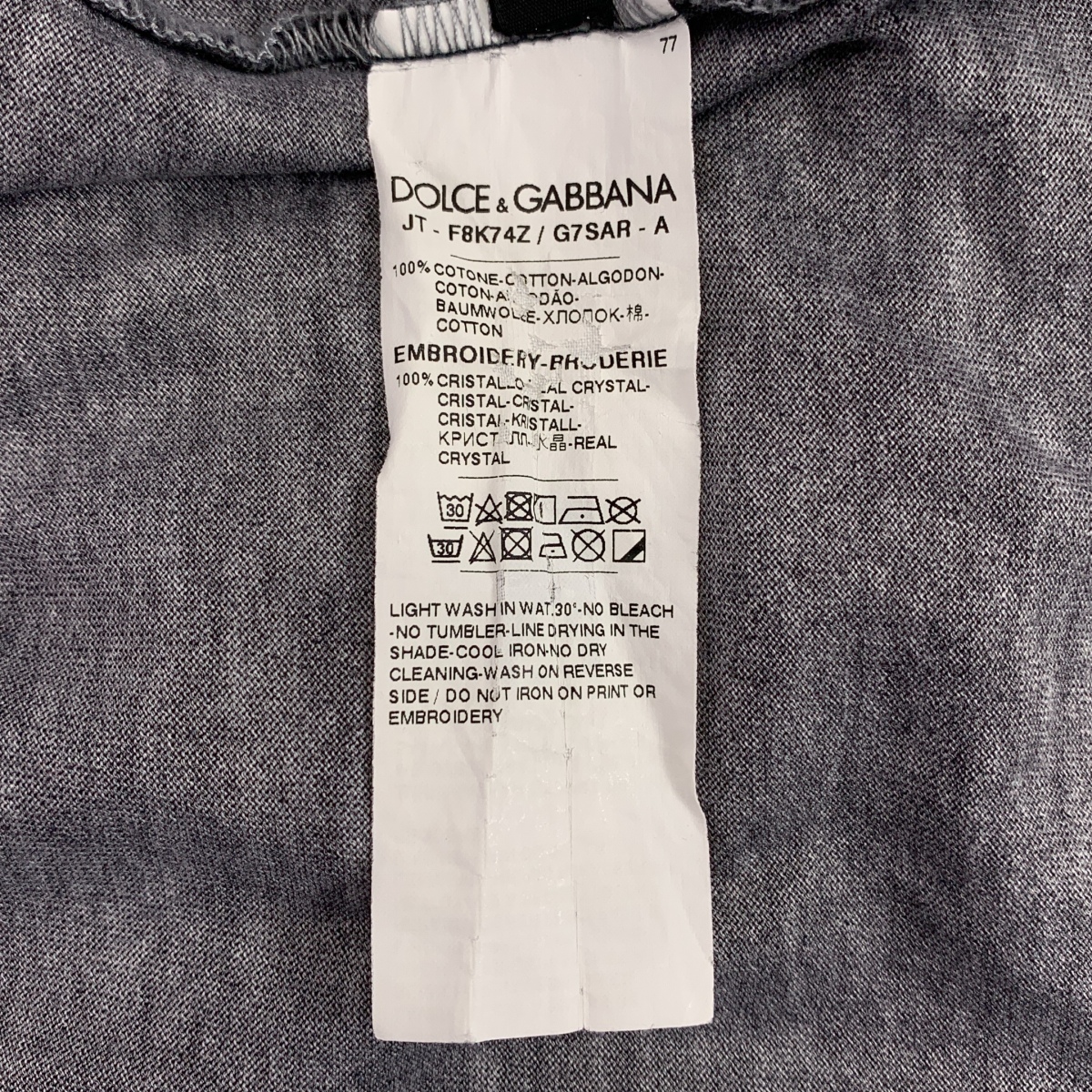 DOLCE&GABBANA / ドルチェ&ガッバーナドルガバ コットン スタッズ ロゴ Tシャツ