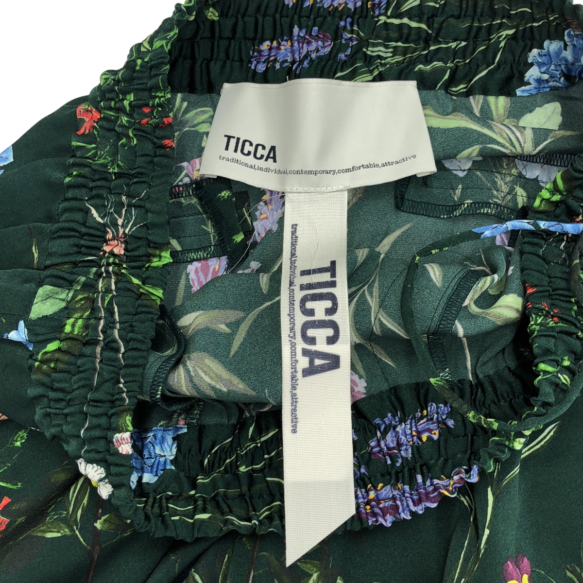 TICCA / ティッカ フラワープリント イージーパンツ