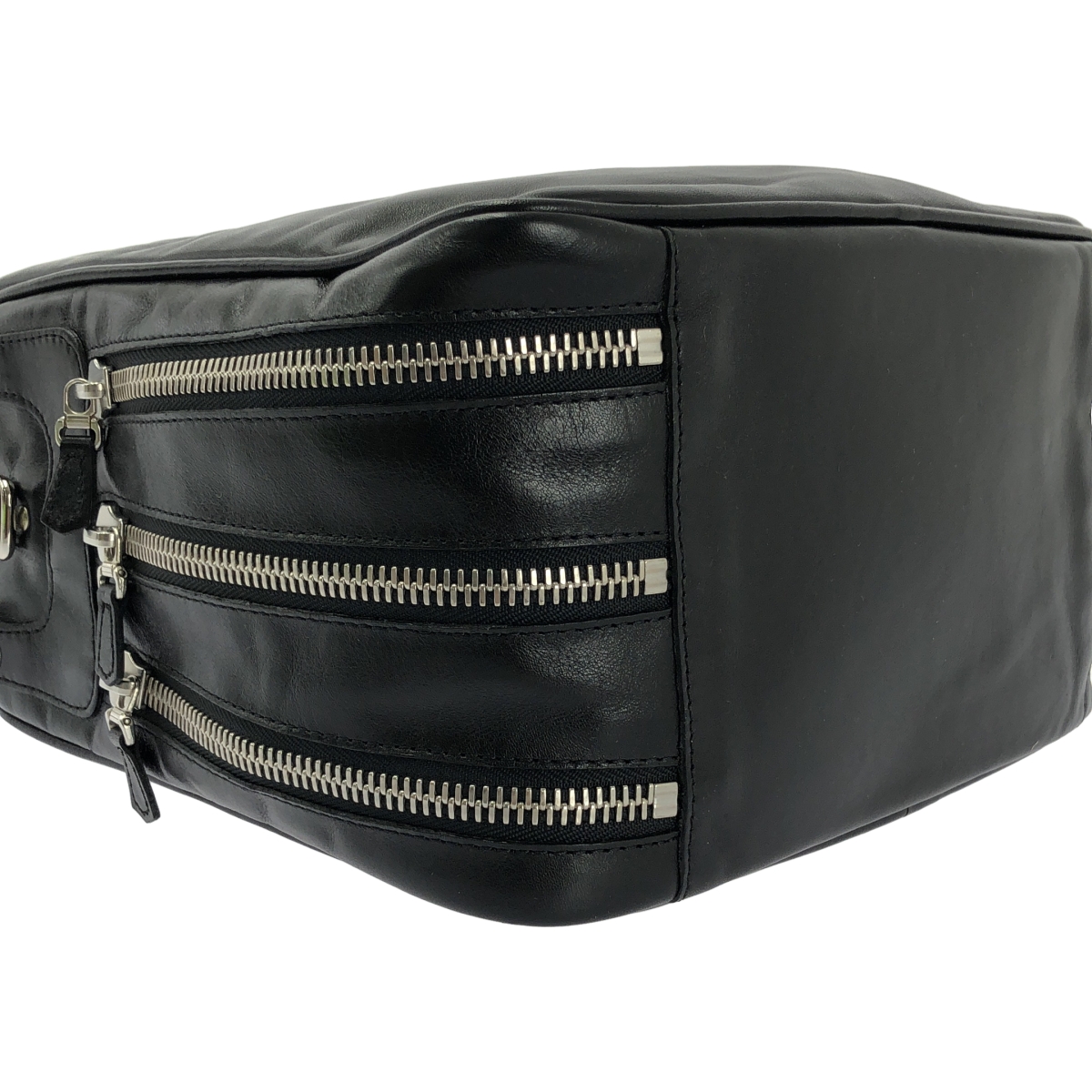 JACQUES LE CORRE / ジャックルコー レザー ジップ 2way スクエア ショルダーバッグ