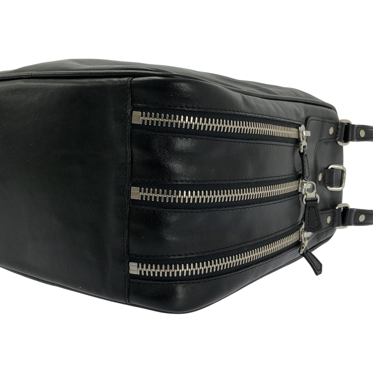 JACQUES LE CORRE / ジャックルコー レザー ジップ 2way スクエア ショルダーバッグ