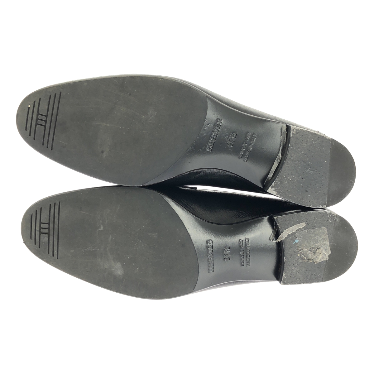 HERMES / エルメス モカシン パリ Hロゴ レザーローファー