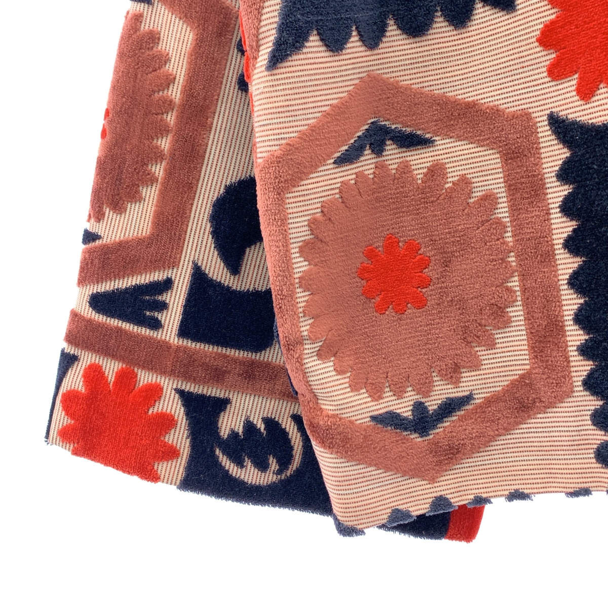 6(ROKU) / ロク PILE CUT JACQUARD JACKET ノーカラー ジャケット