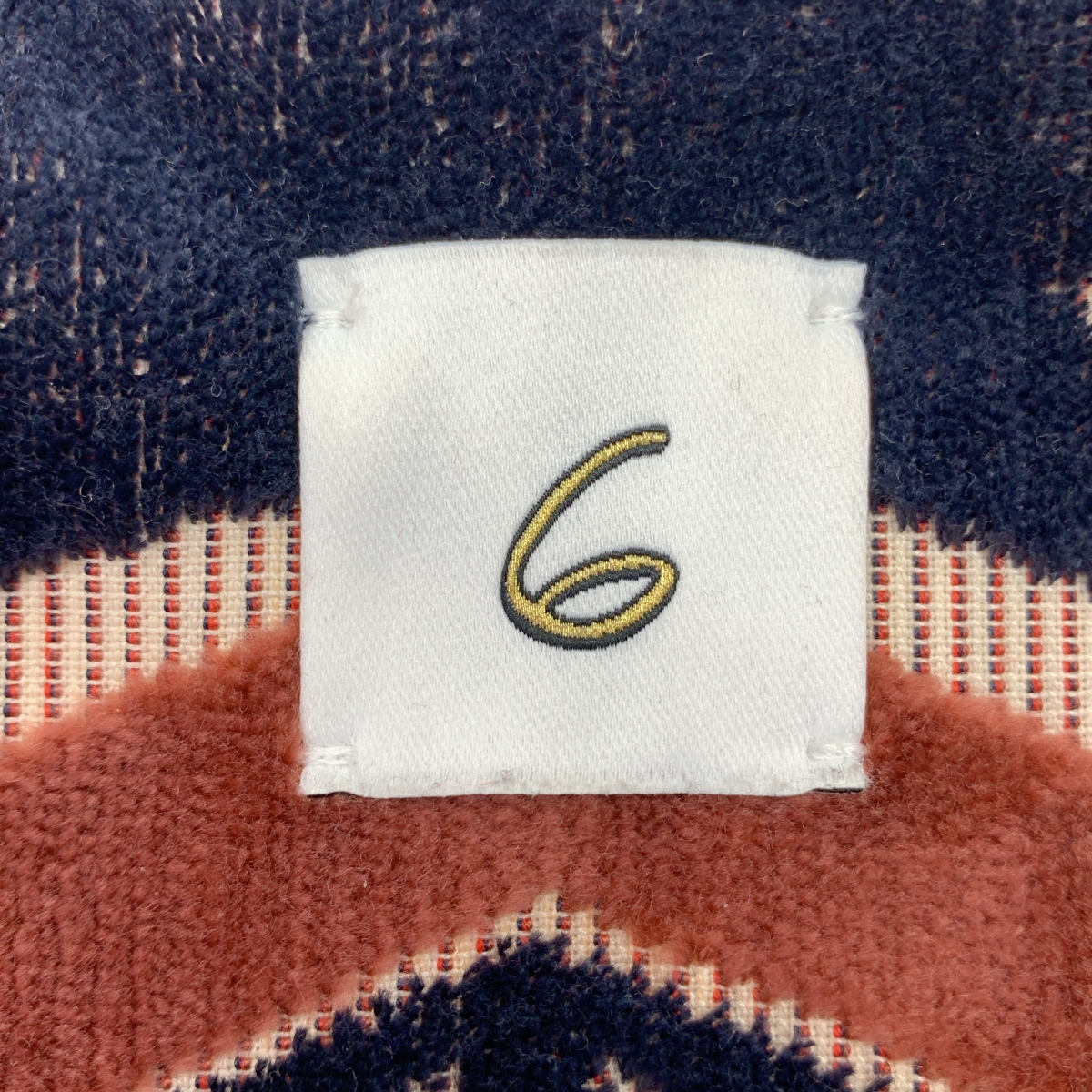 6(ROKU) / ロク PILE CUT JACQUARD JACKET ノーカラー ジャケット