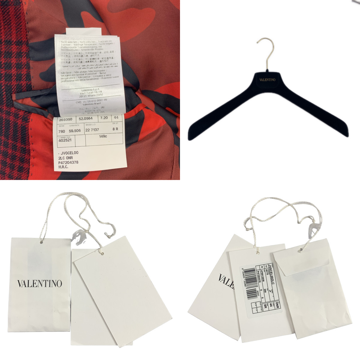 VALENTINO / ヴァレンティノ チェック テーラードジャケット