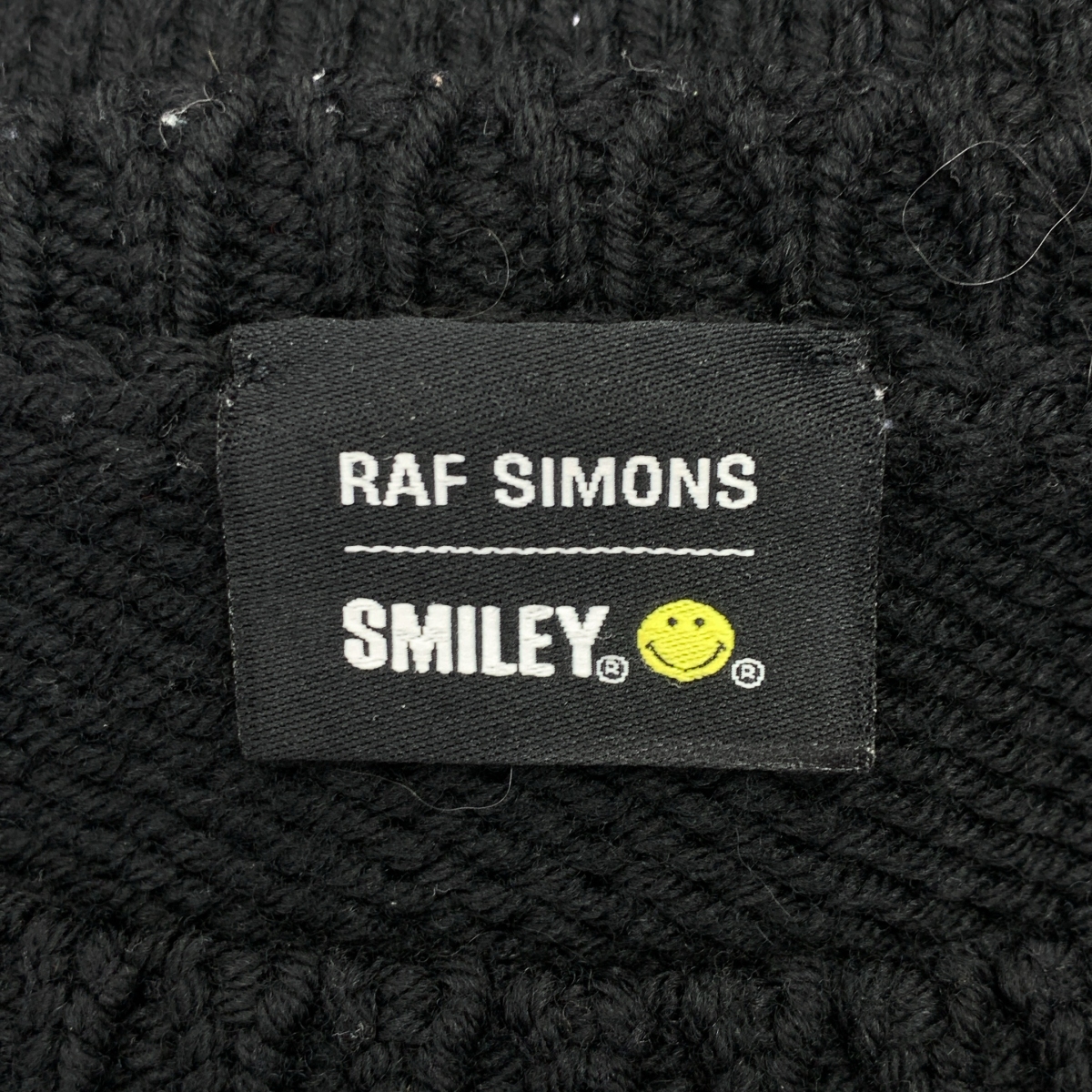 RAF SIMONS / ラフシモンズ Smiley Oversized Knit / スマイリー ロゴパッチ オーバーシルエット ニット セーター